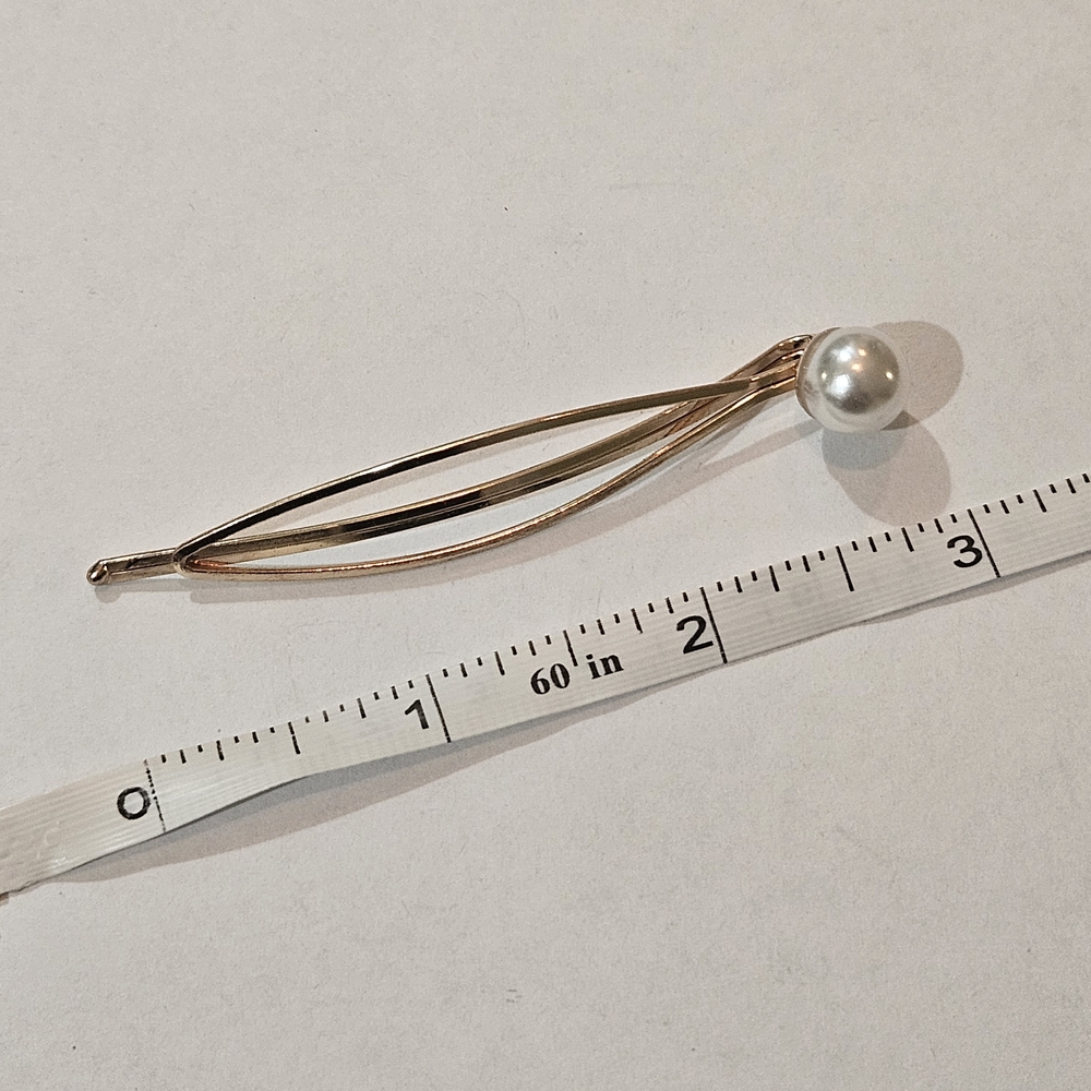NWT Pearl Accent Hair Clip And Pin Set Wedding Feminine Preppy Avant Garde - Picture 6 of 11